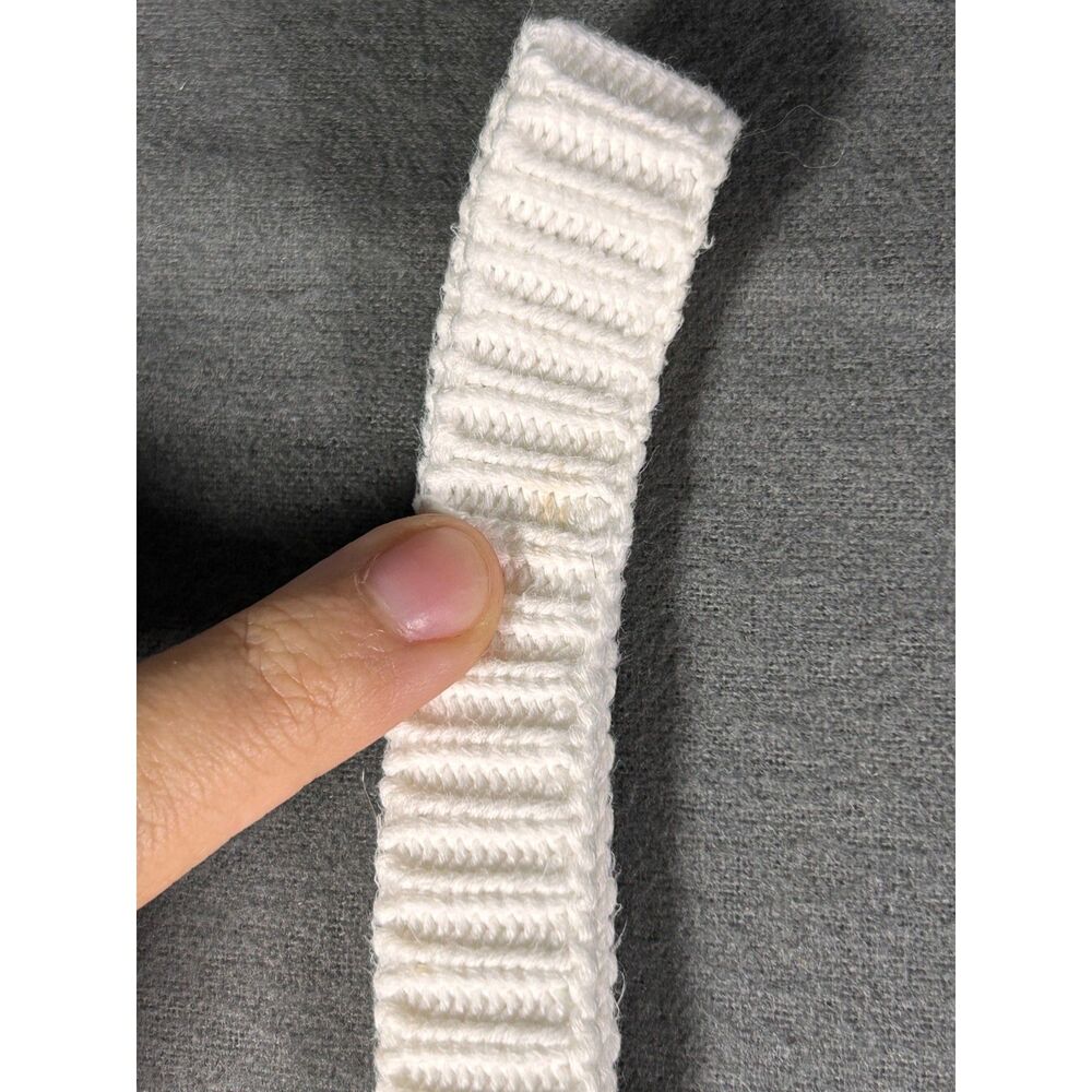Vintage Ralph Lauren White Cable Knit Tank Top Scoop Neck Medium Cotton Cami - Picture 2 of 11